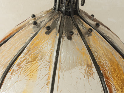 1960er Jahre Deckenlampe mit orangefarbenem Glas - Bild 8