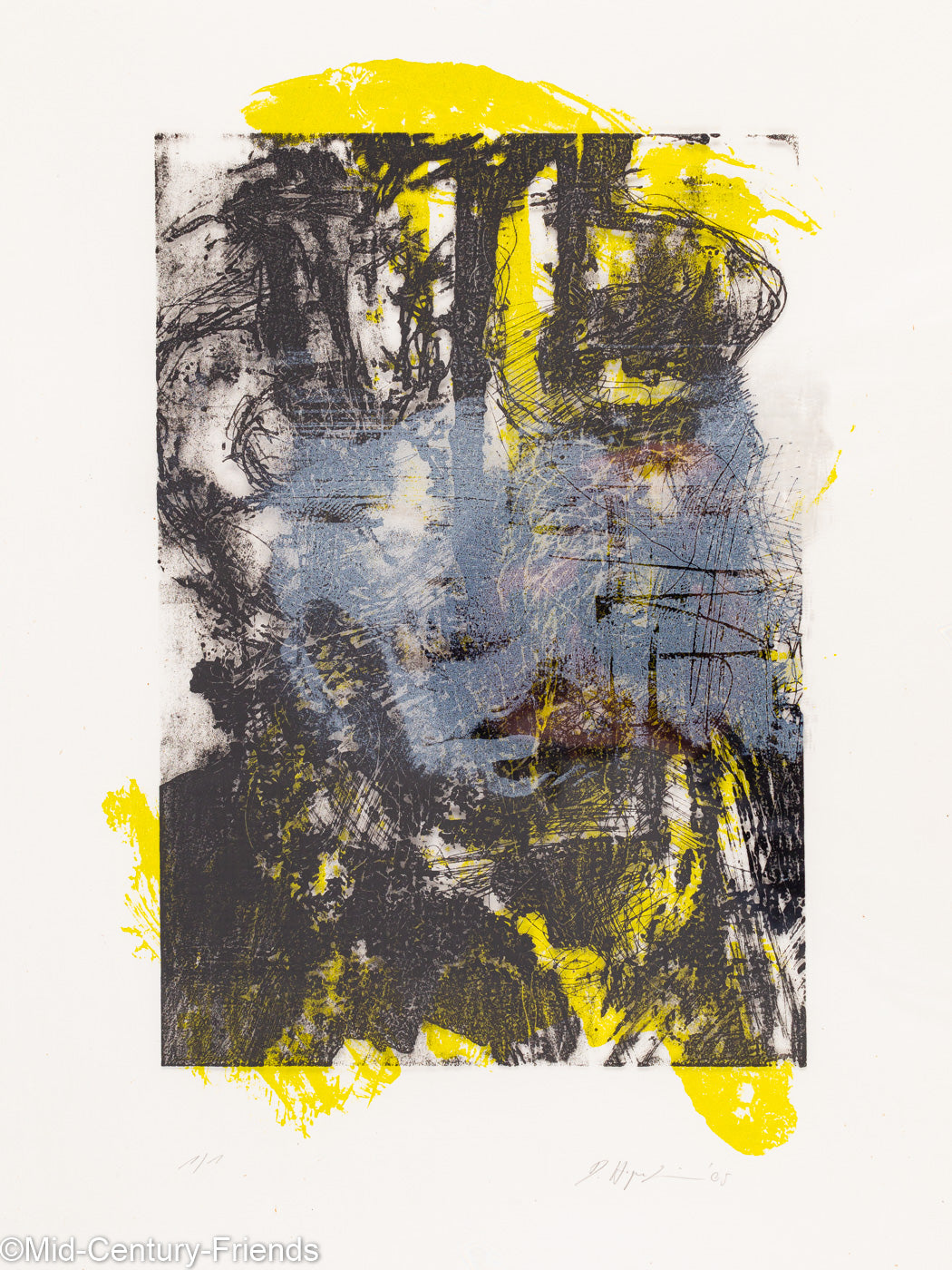 At Night, Farblithographie, 41 x 51 cm