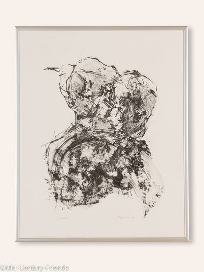 Rose, S/W Holzschnitt, 41 x 51 cm