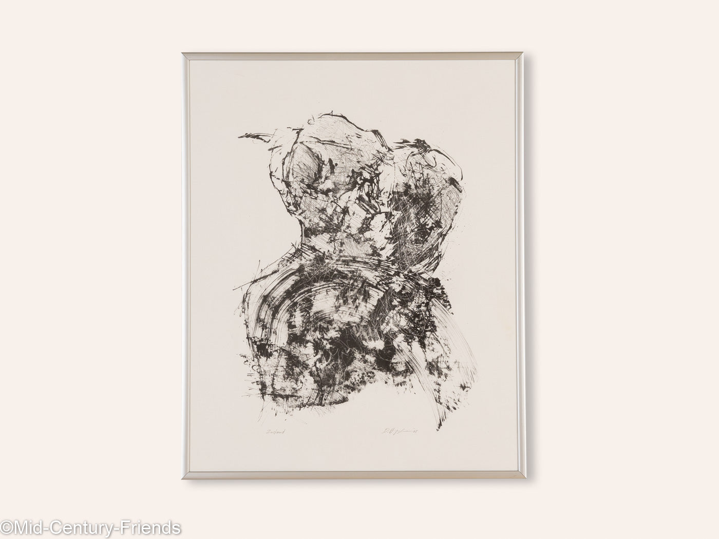 Rose, S/W Holzschnitt, 41 x 51 cm