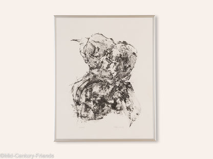 Rose, S/W Holzschnitt, 41 x 51 cm