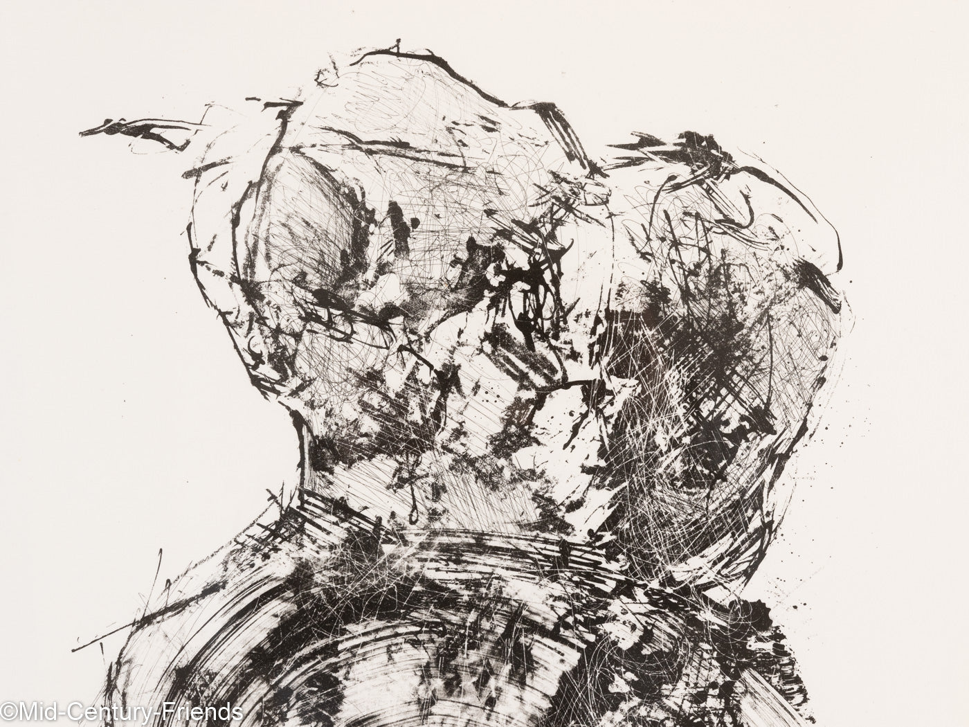 Rose, S/W Holzschnitt, 41 x 51 cm