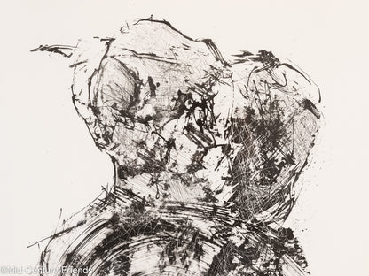 Rose, S/W Holzschnitt, 41 x 51 cm