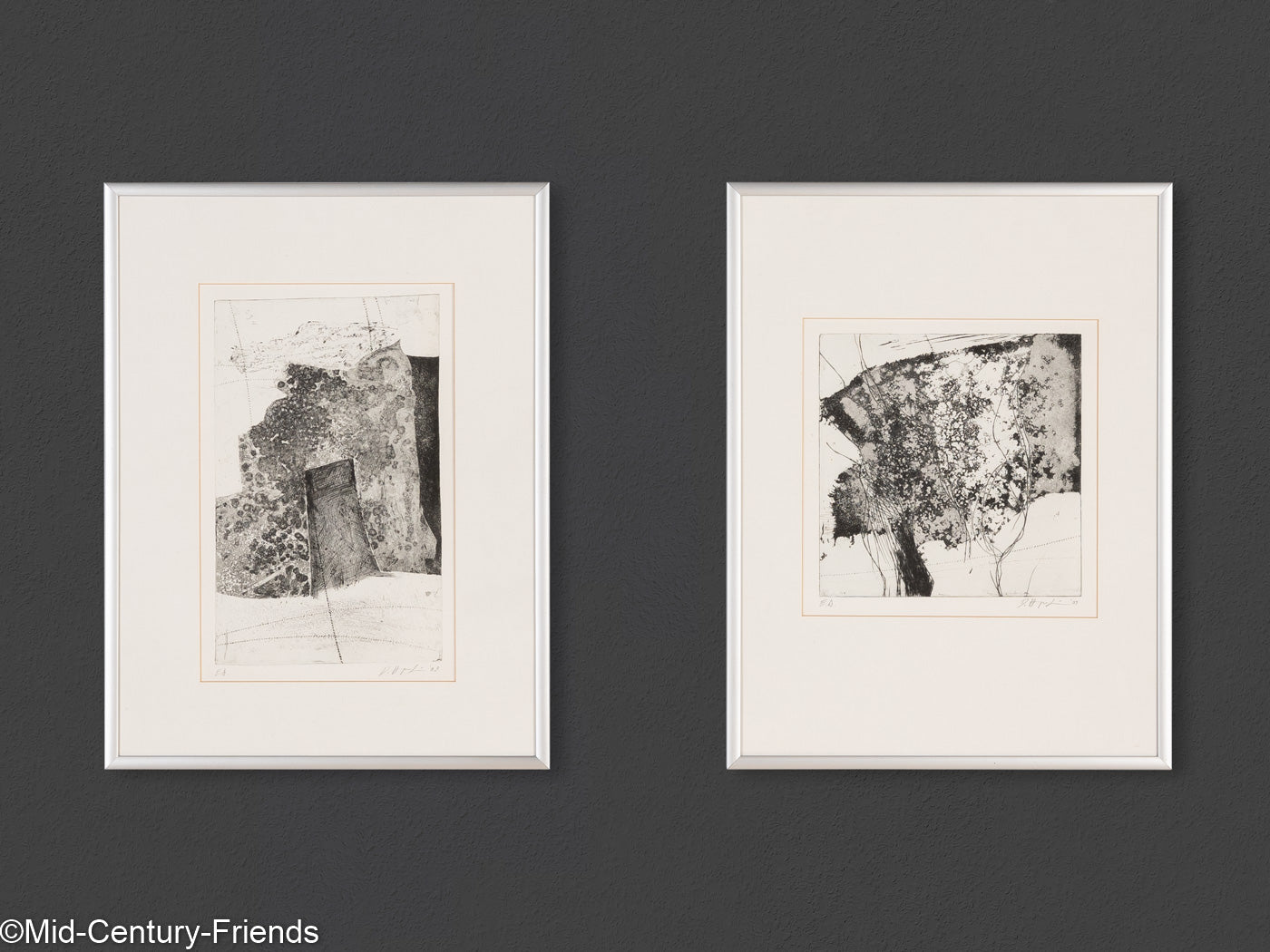 Fragmente, S/W Radierung (Set), 31 x 41 cm