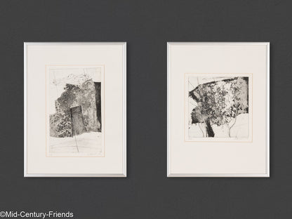 Fragmente, S/W Radierung (Set), 31 x 41 cm