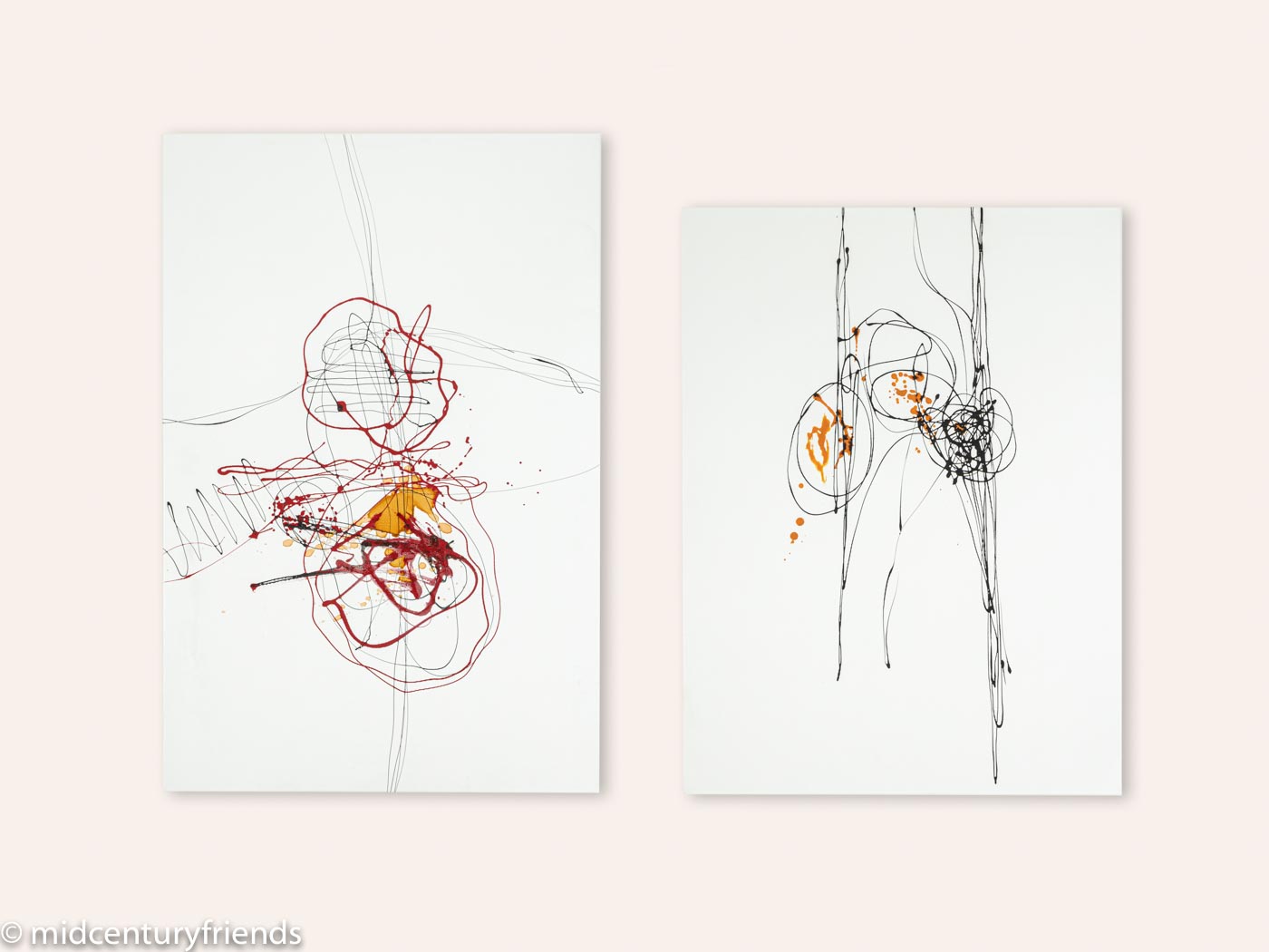 Biographies (Set), Acryl auf Leinwand, 60 x 90/80 cm