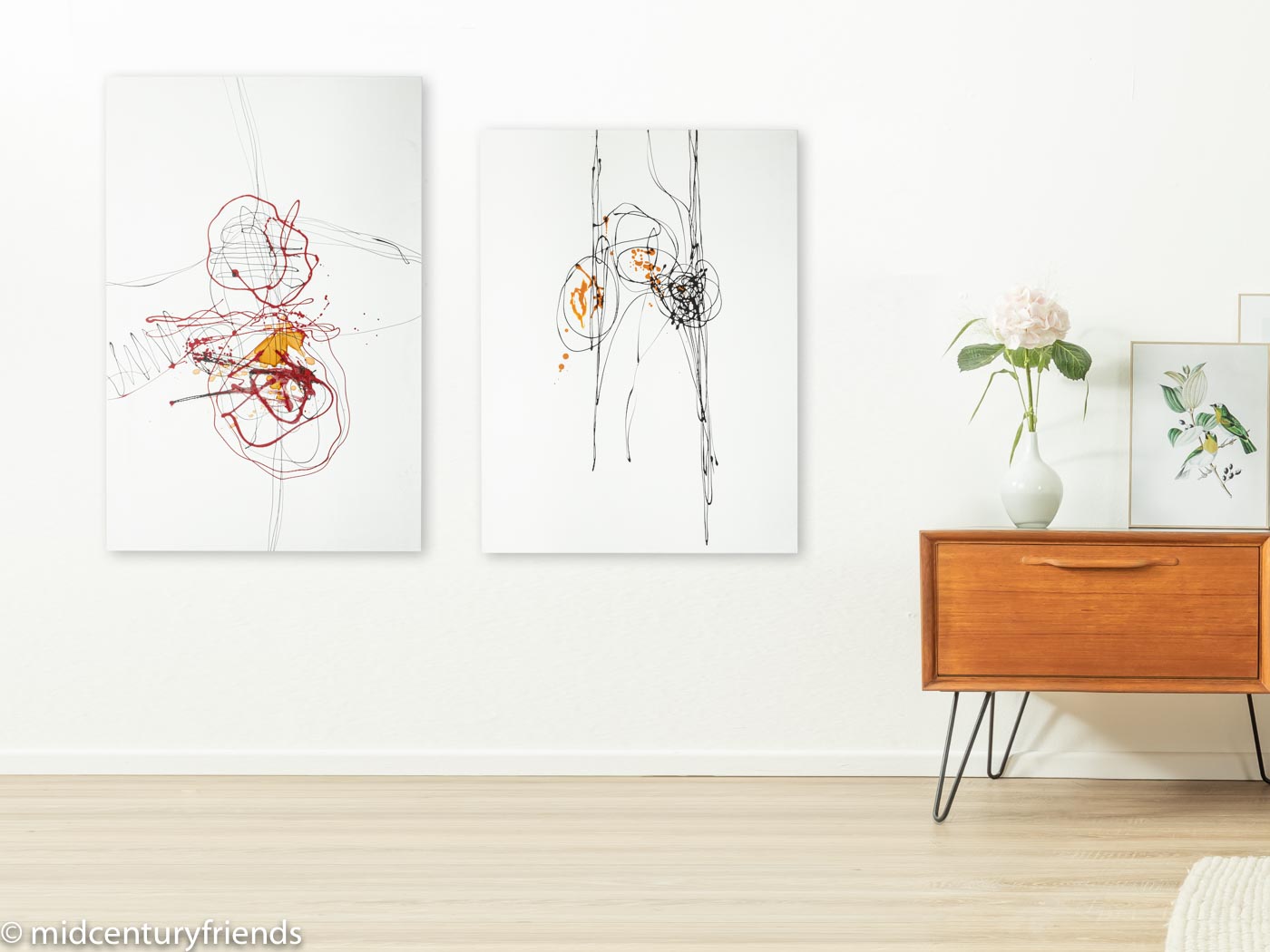 Biographies (Set), Acryl auf Leinwand, 60 x 90/80 cm