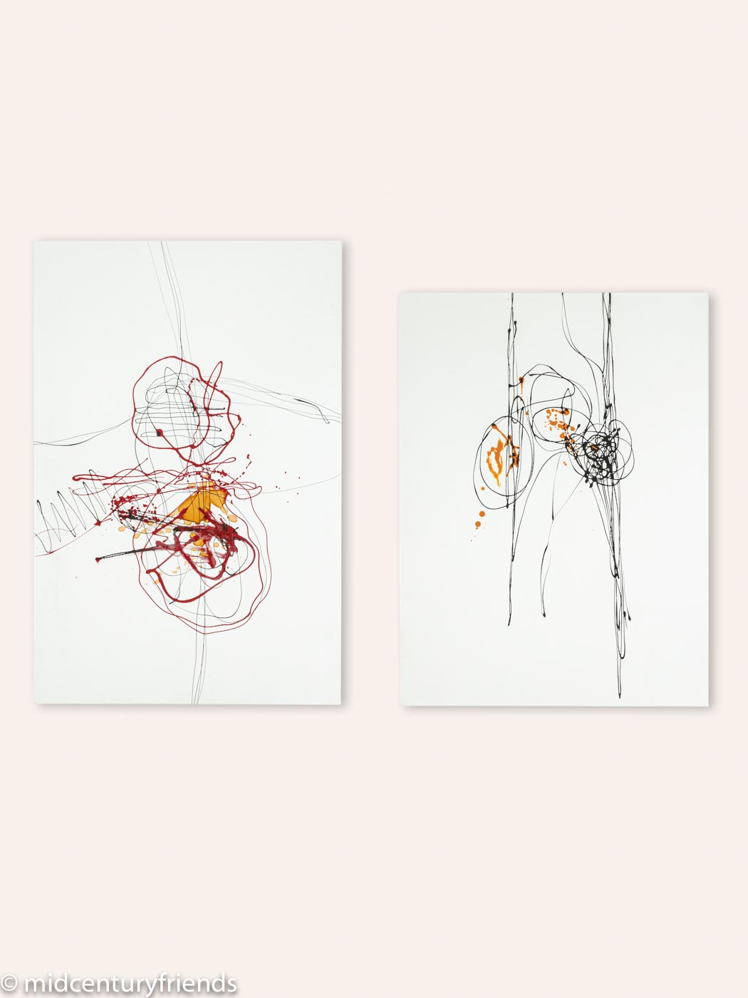 Biographies (Set), Acryl auf Leinwand, 60 x 90/80 cm