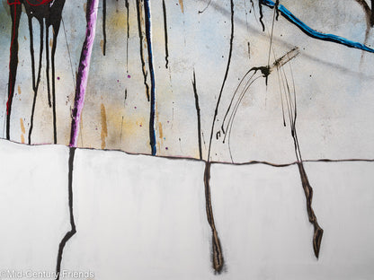 Pink roe, Acryl, Öl und Sprühtechnik auf Leinwand, 120 x 155cm