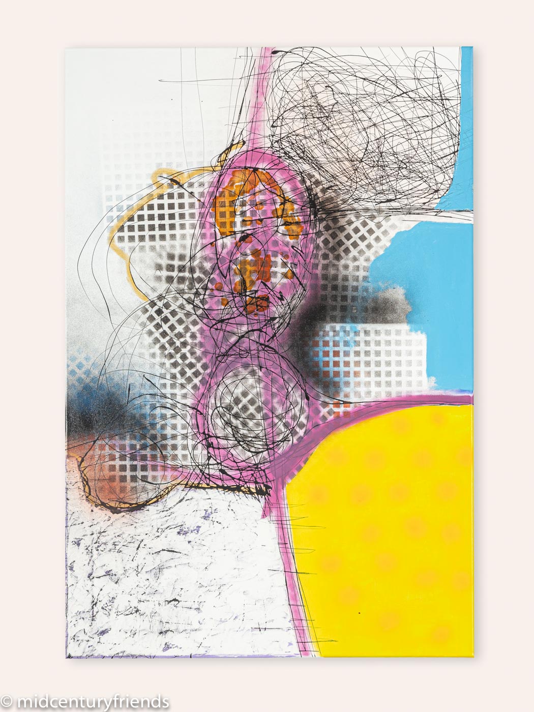 Was geht?, Mischtechnik auf Leinwand, 60 x 90 cm