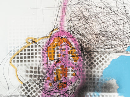 Was geht?, Mischtechnik auf Leinwand, 60 x 90 cm