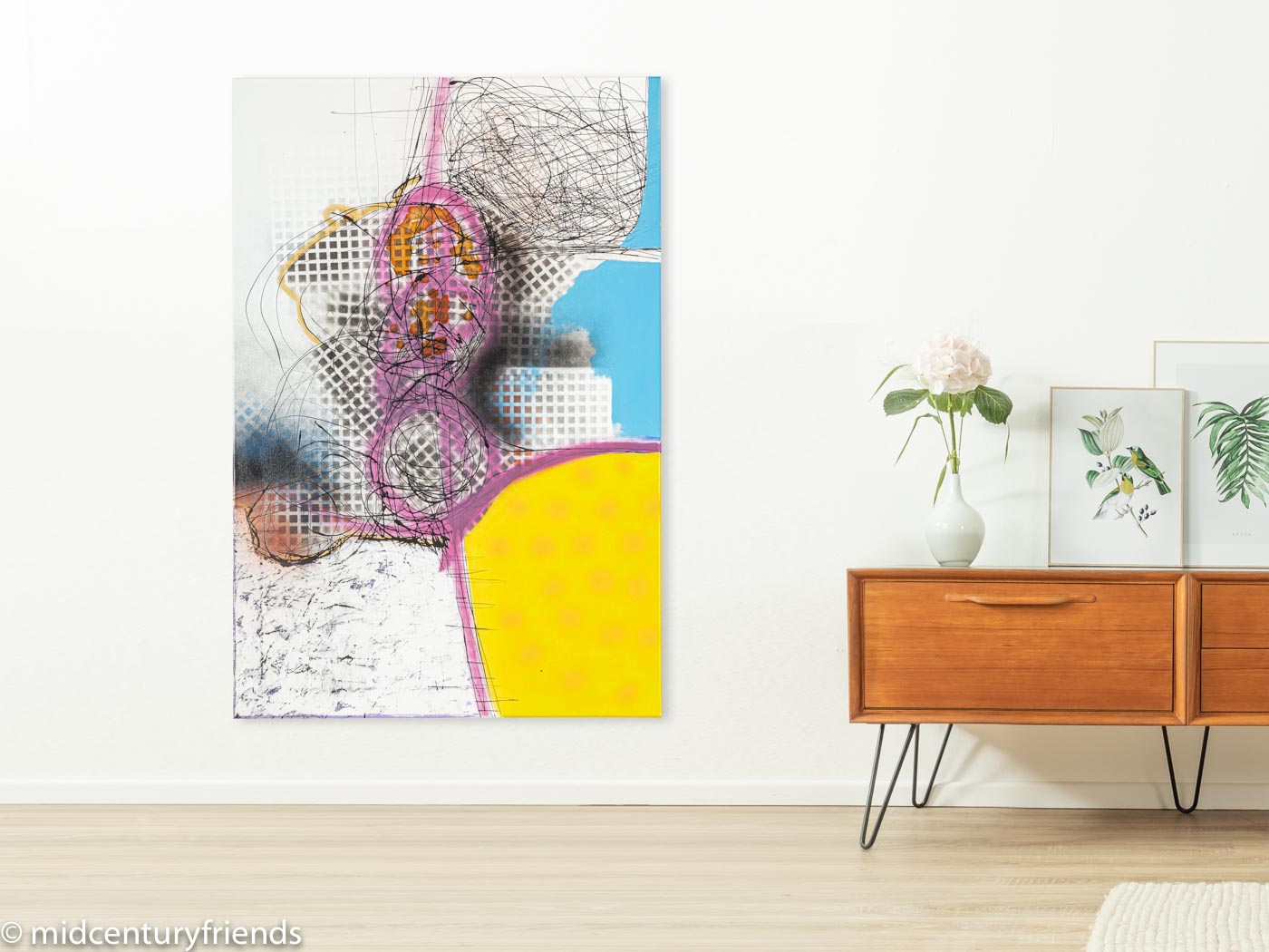 Was geht?, Mischtechnik auf Leinwand, 60 x 90 cm