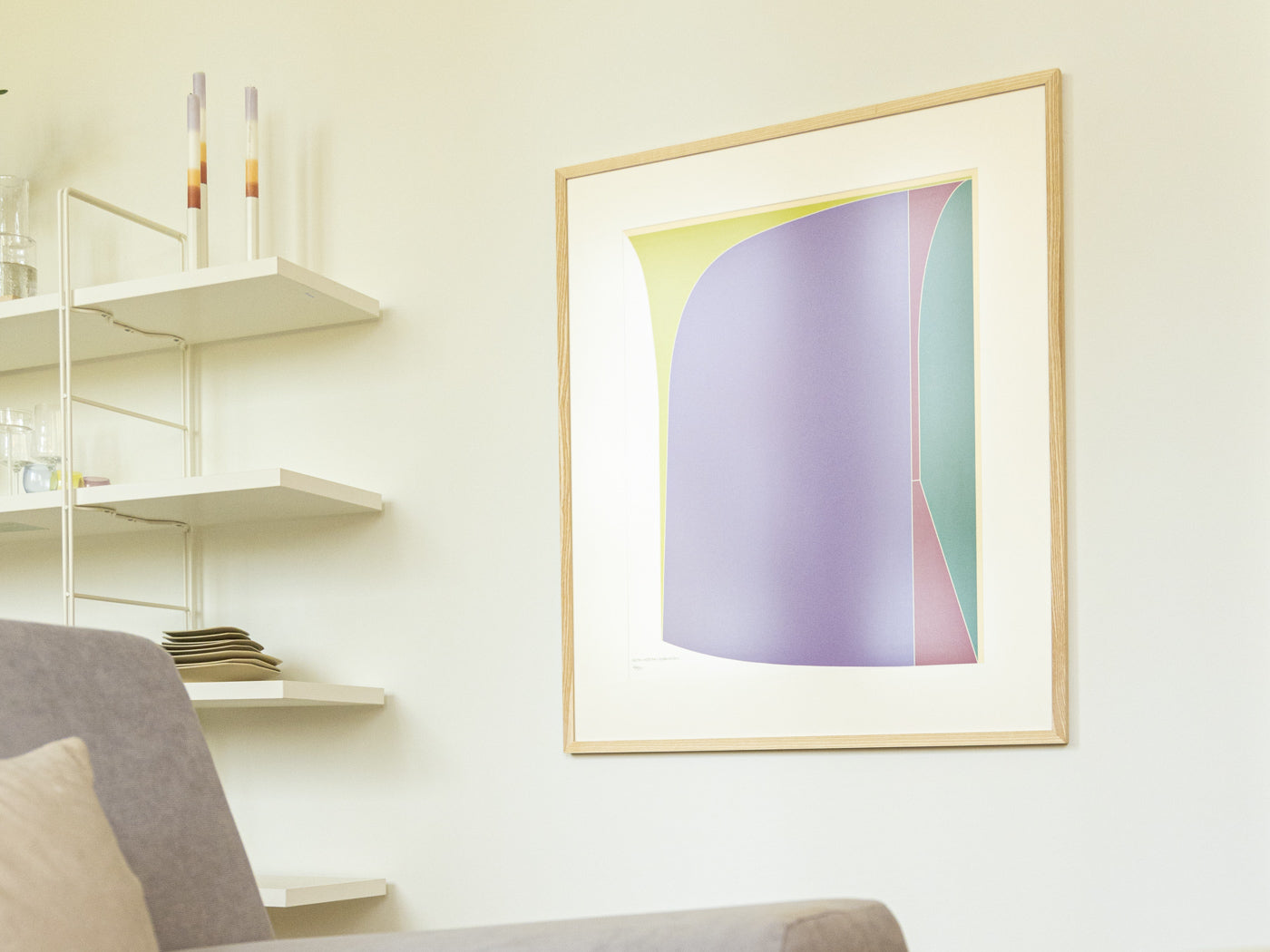 Winkel, Farblithographie, 85 x 100 cm