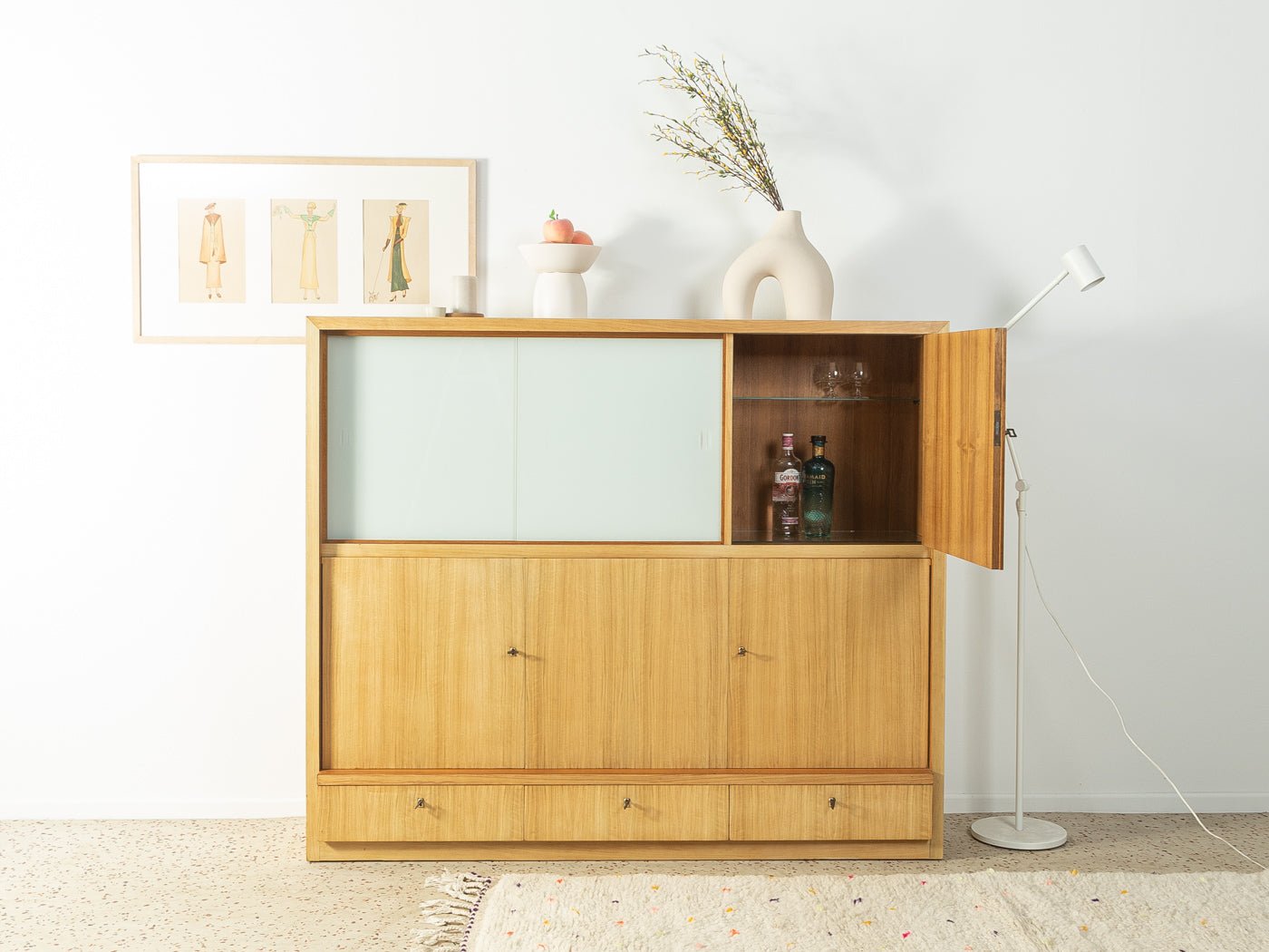 1960er Jahre Highboard, WK Möbel - Mid Century Friends - Vintage - Retro - Mid Century