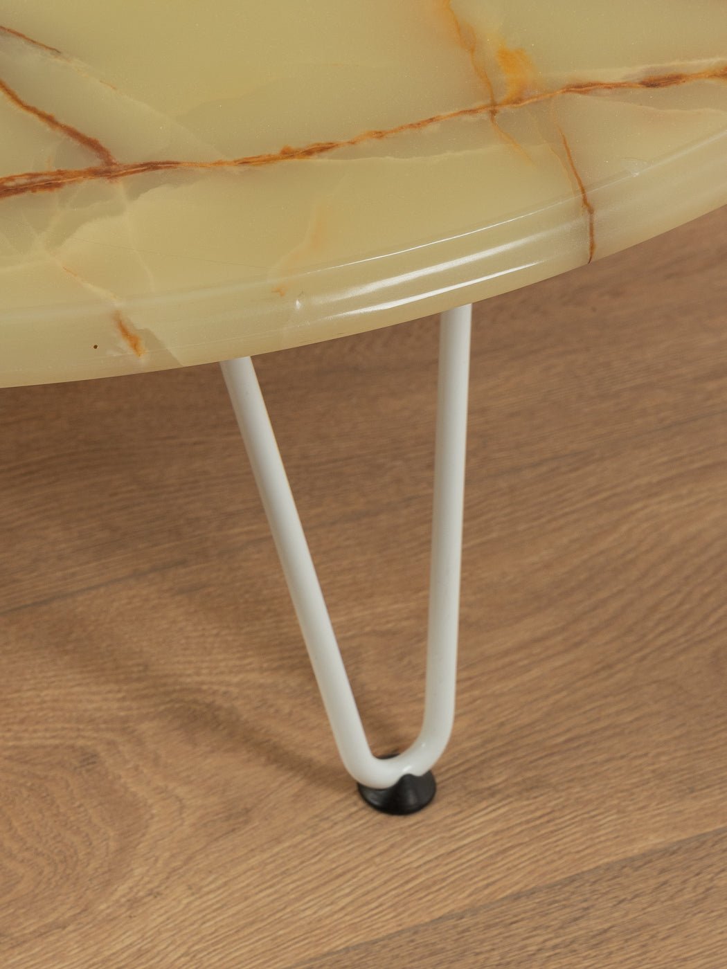 1960er Jahre Onyx Couchtisch, Ø 100 cm - Mid Century Friends - Vintage - Retro - Mid Century