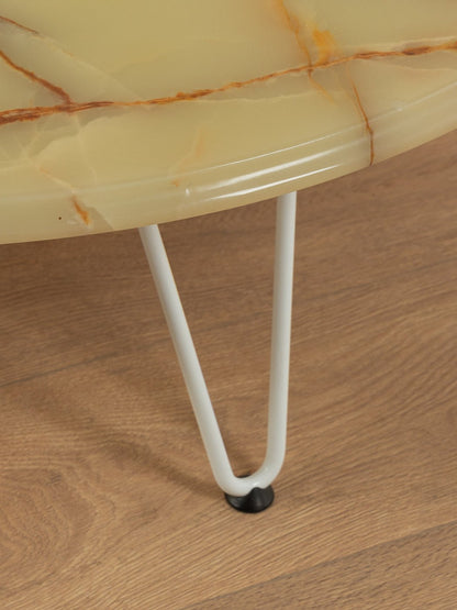 1960er Jahre Onyx Couchtisch, Ø 100 cm - Mid Century Friends - Vintage - Retro - Mid Century