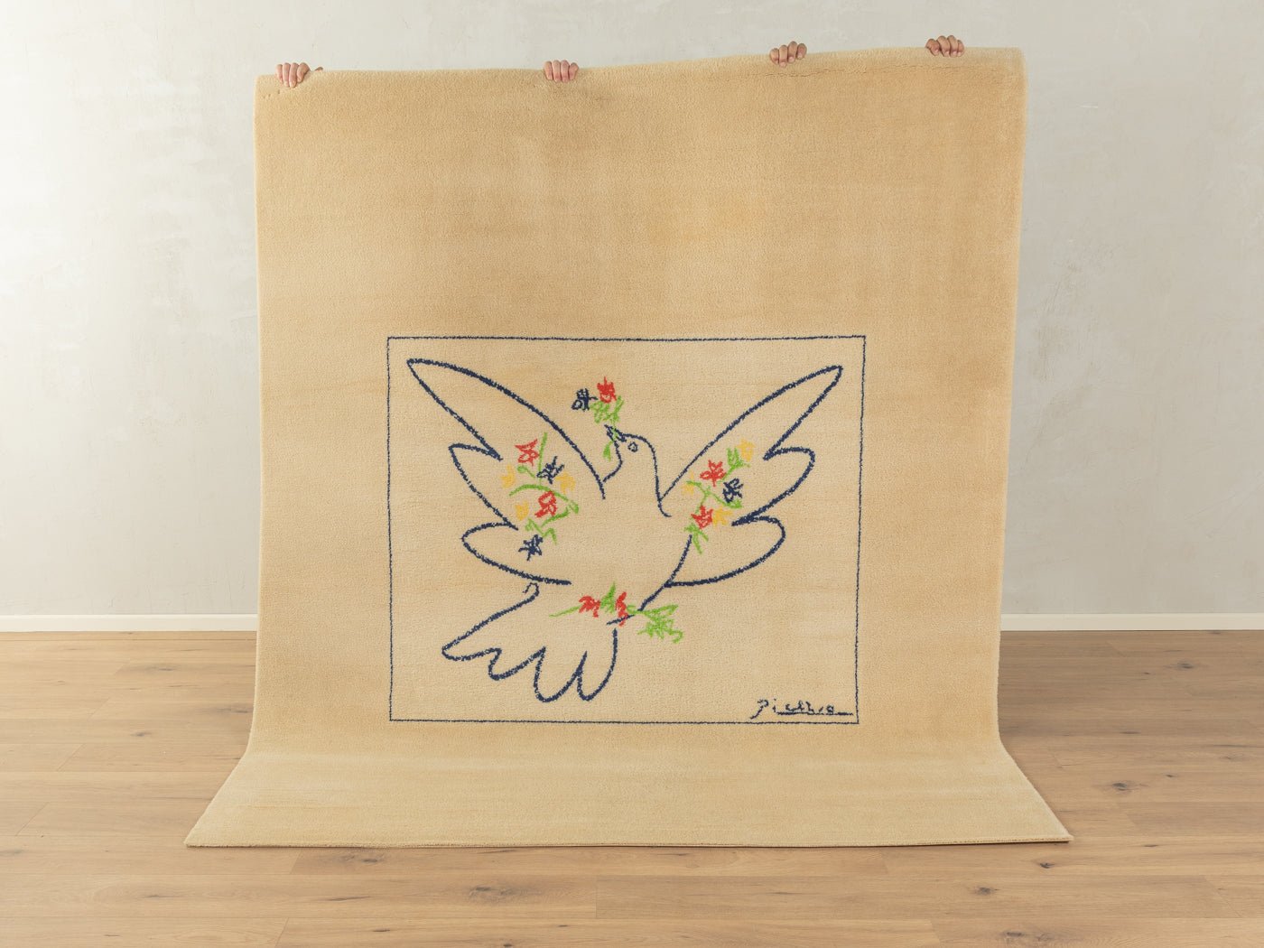 1990er Jahre "Picasso" Teppich, 200 x 240 - Mid Century Friends - Vintage - Retro - Mid Century