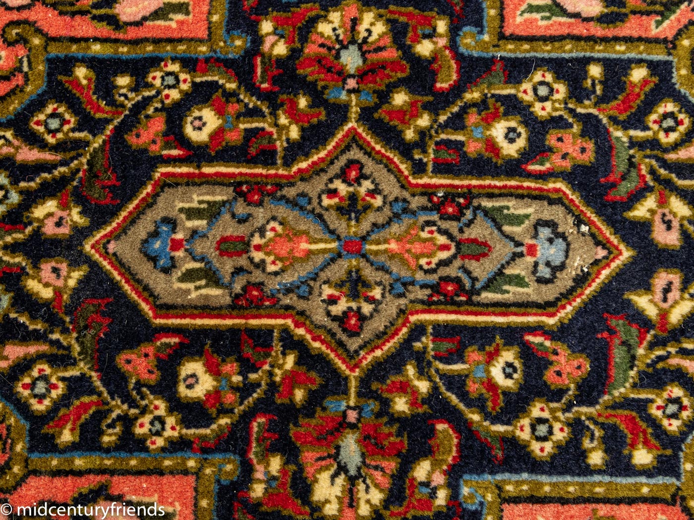 1960er Jahre Ghom Teppich, 105 x 165