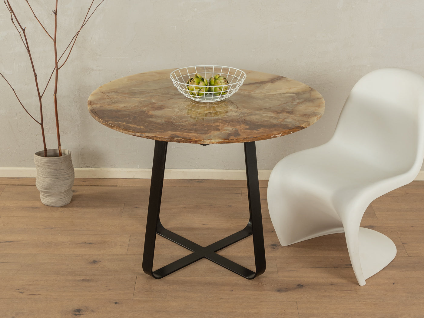 Onyx-Marmor Esstisch, Ø 100 cm