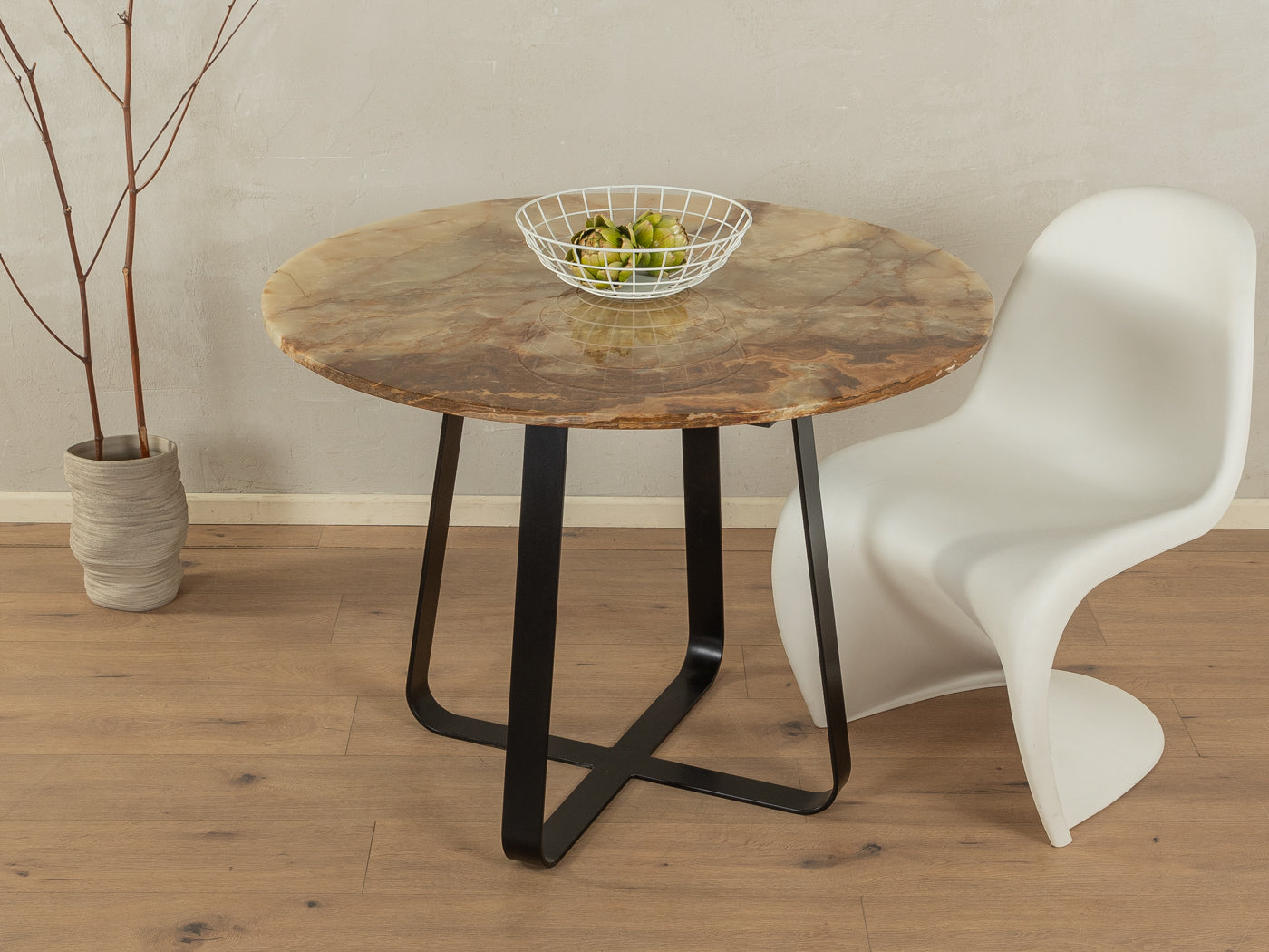 Onyx-Marmor Esstisch, Ø 100 cm