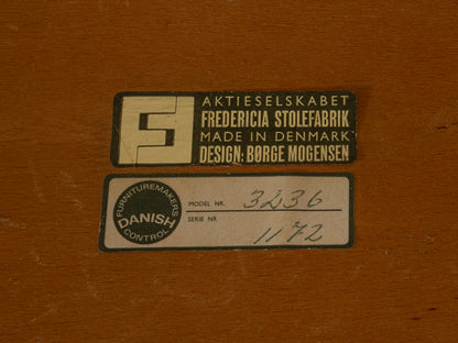 3236 MØGENSEN Esszimmerstühle, Børge Mogensen, Fredericia Møbelfabrik