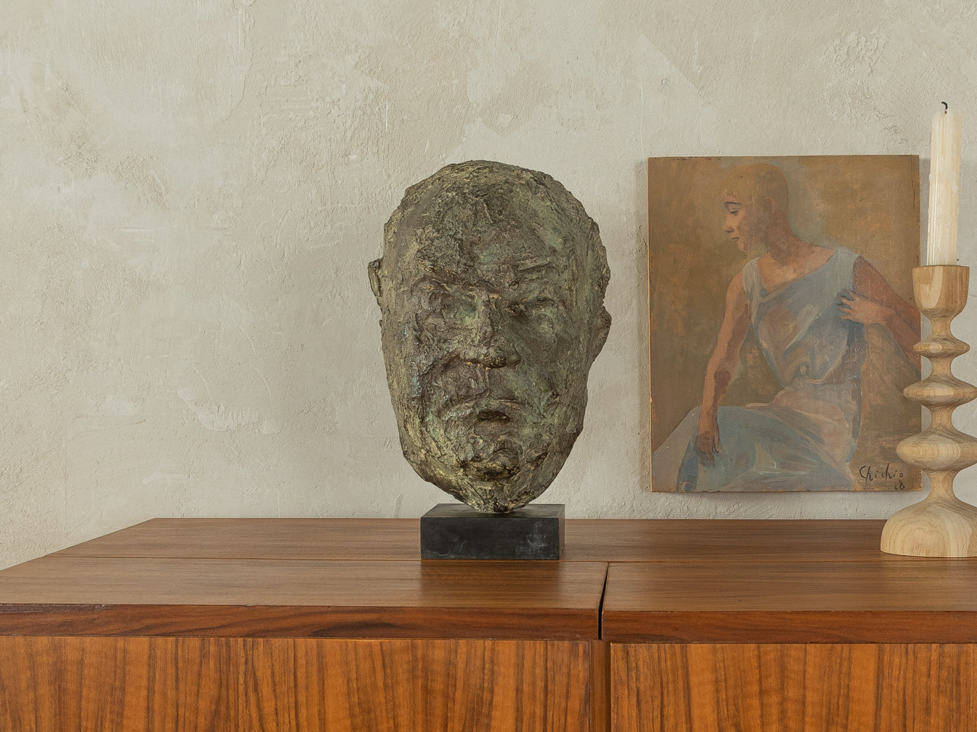 Unique bronze sculpture of Helmut Kohl