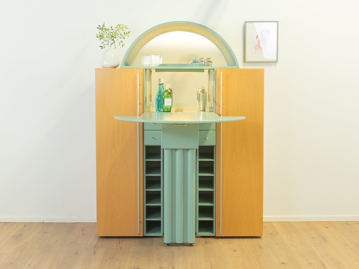 Postmodern bar cabinet, Peter Maly for interlübke
