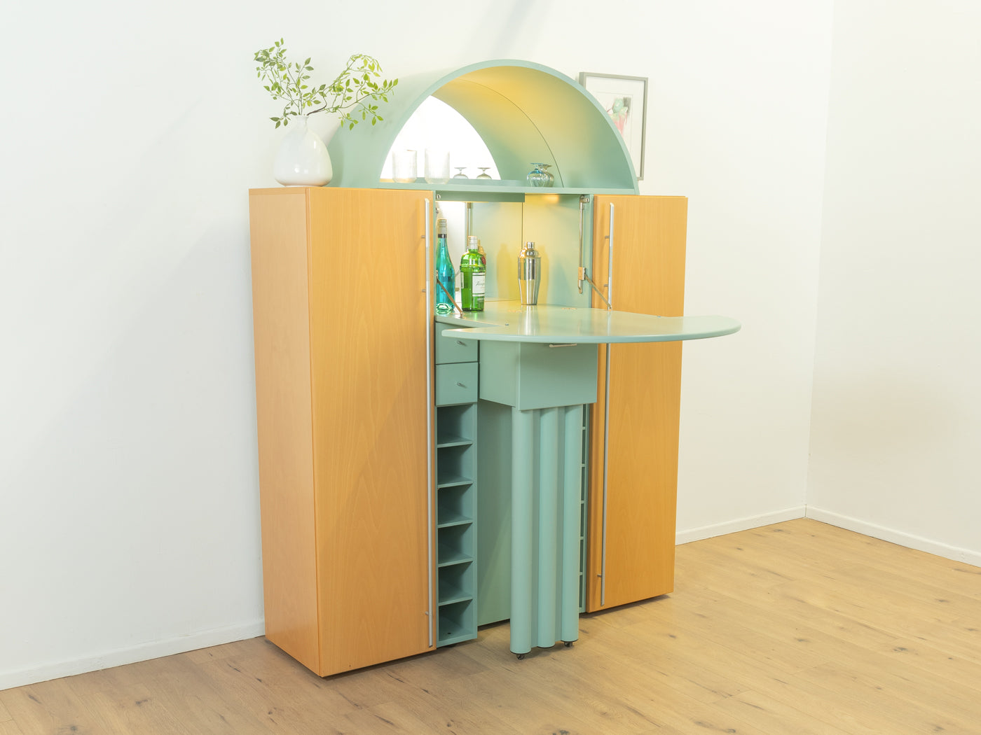Postmodern bar cabinet, Peter Maly for interlübke