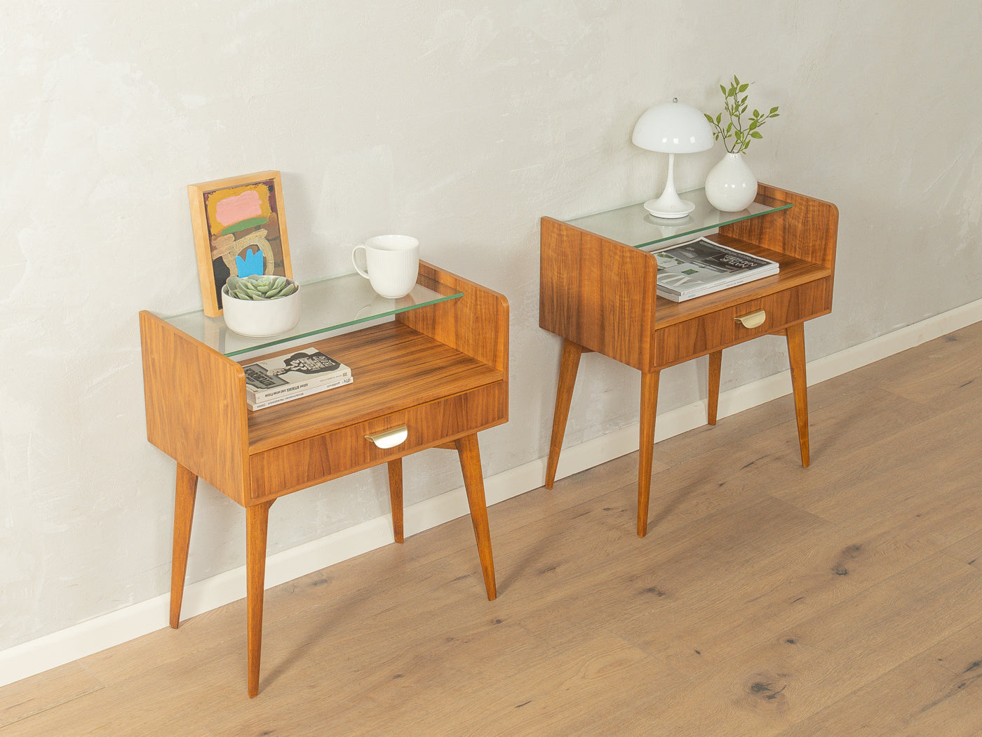 1950er Jahre Nachttische, WK Möbel