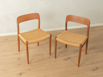 Model 75 Dining chairs, Niels O. Møller
