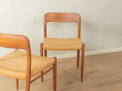 Model 75 Dining chairs, Niels O. Møller
