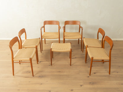 Model 75 Dining chairs, Niels O. Møller