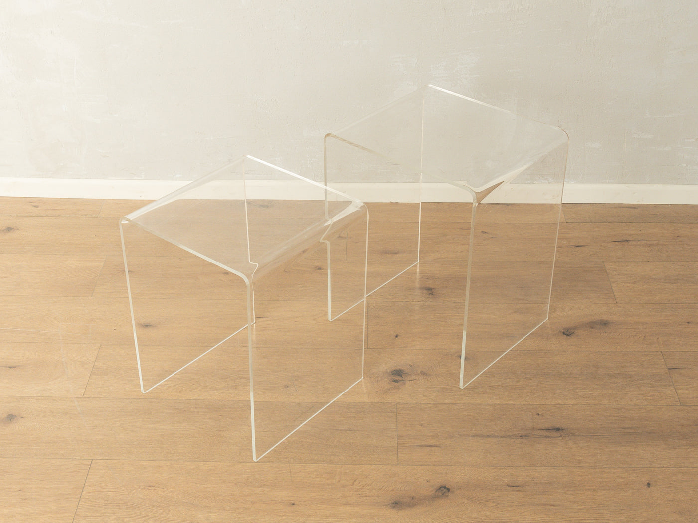 1960s acrylic glass side tables