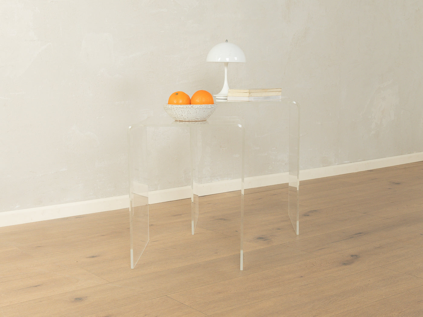 1960s acrylic glass side tables