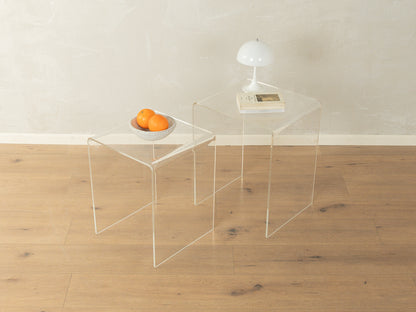 1960s acrylic glass side tables