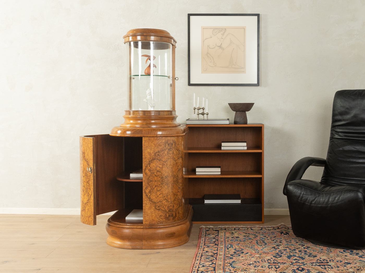 1930er Jahre Art déco Vitrine