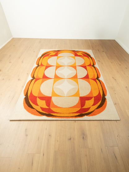 1970er Jahre Space Age Teppich, 200 x 291