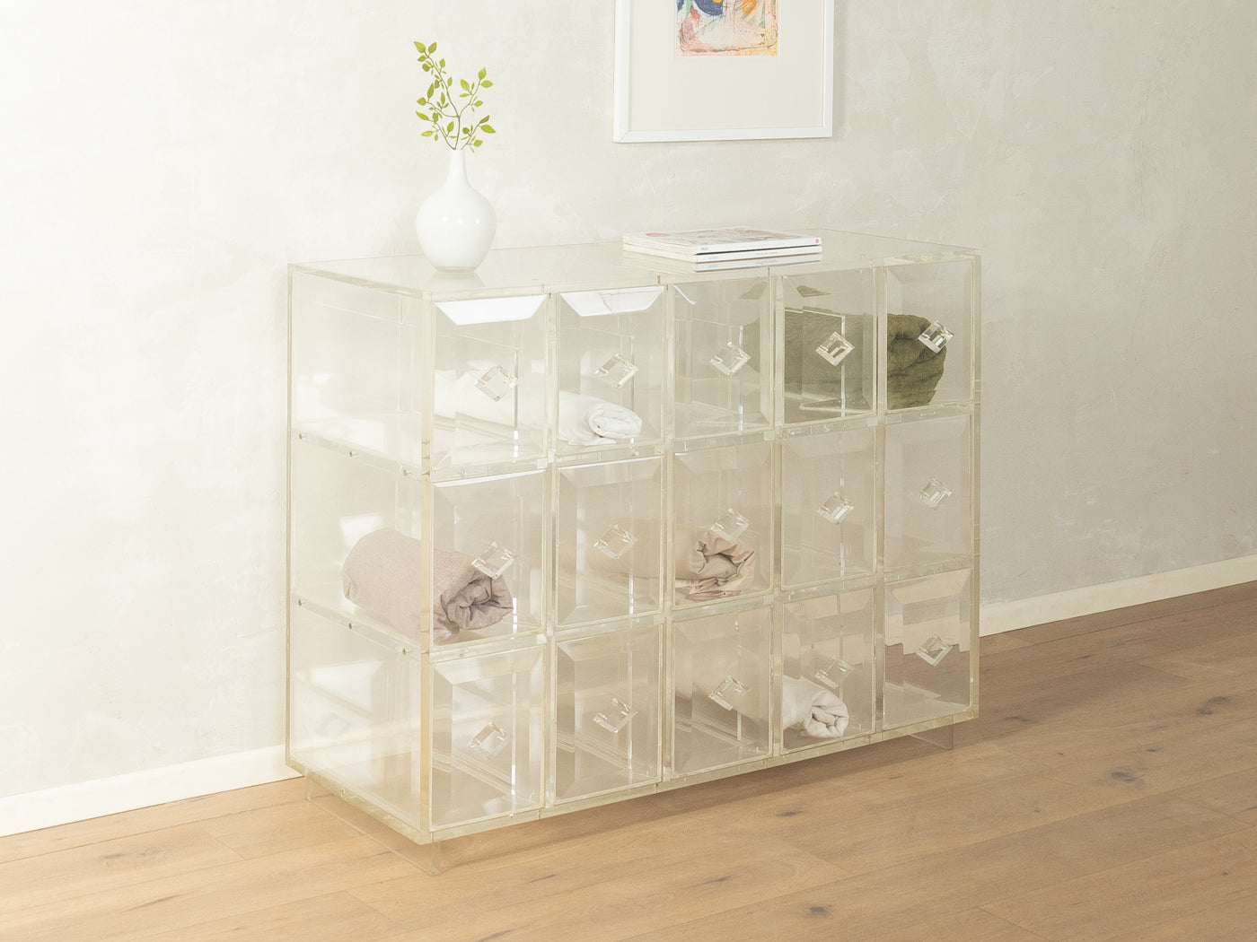 1980er Jahre Acryl Schubladenschrank