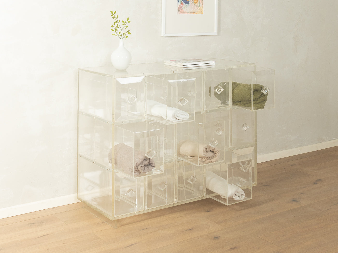 1980er Jahre Acryl Schubladenschrank