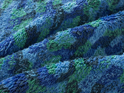 Abstrakter Hochflor-Teppich im Space Age Stil - Bild 3