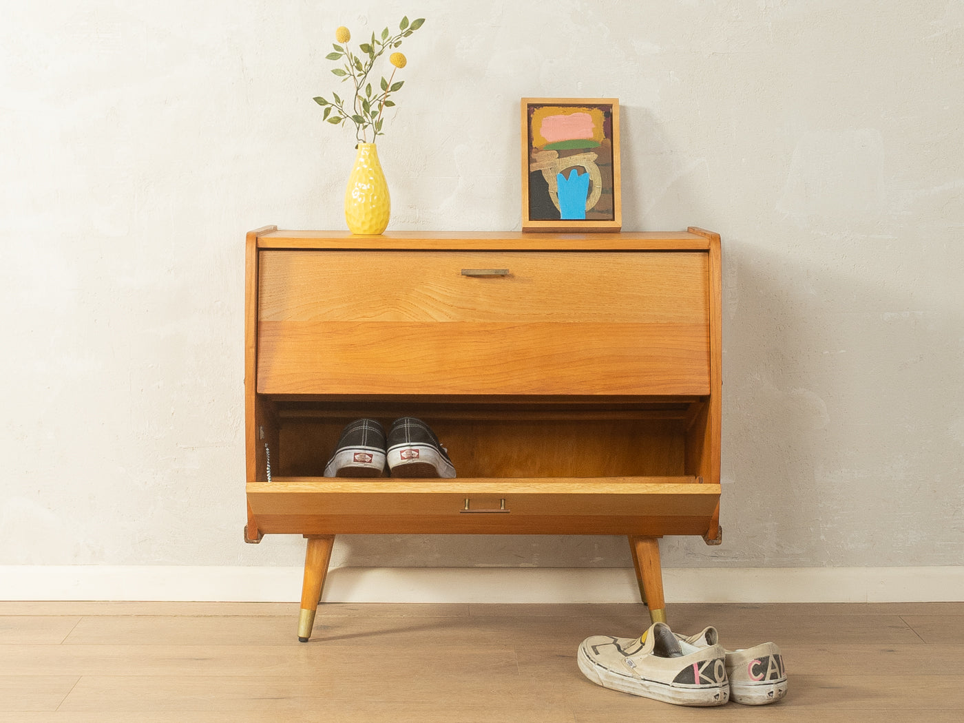 1950er Jahre Mid-Century Schuhschrank