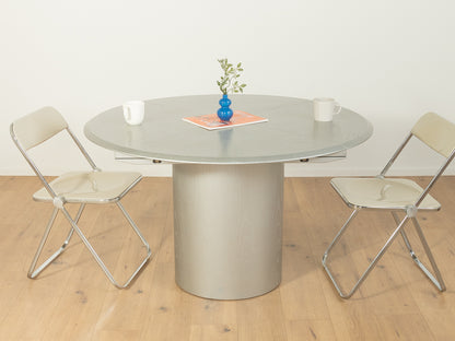 Quadrondo dining table, Erwin Nagel, Rosenthal, Silver