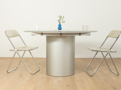 Quadrondo dining table, Erwin Nagel, Rosenthal, Silver