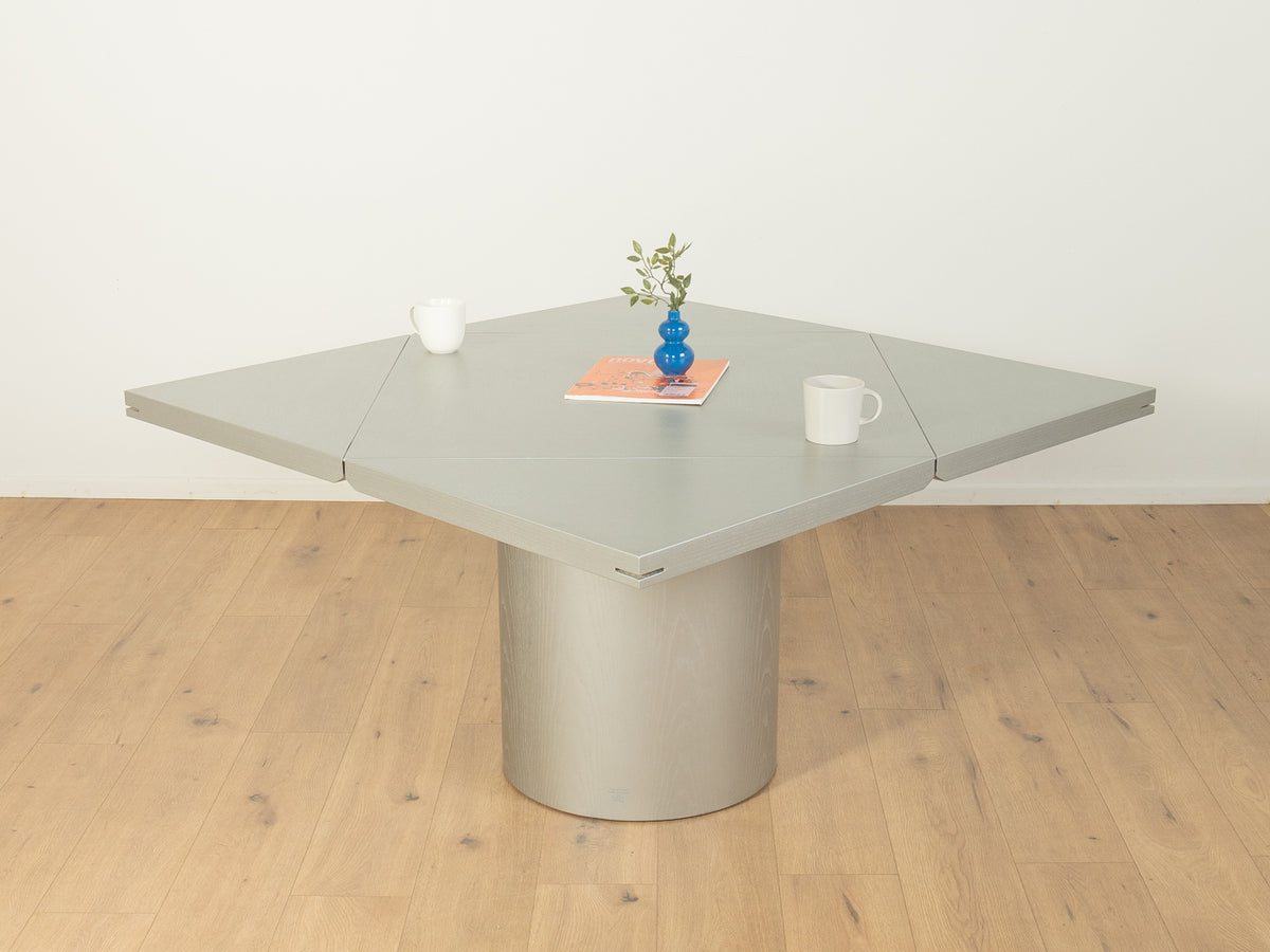 Quadrondo dining table, Erwin Nagel, Rosenthal, Silver