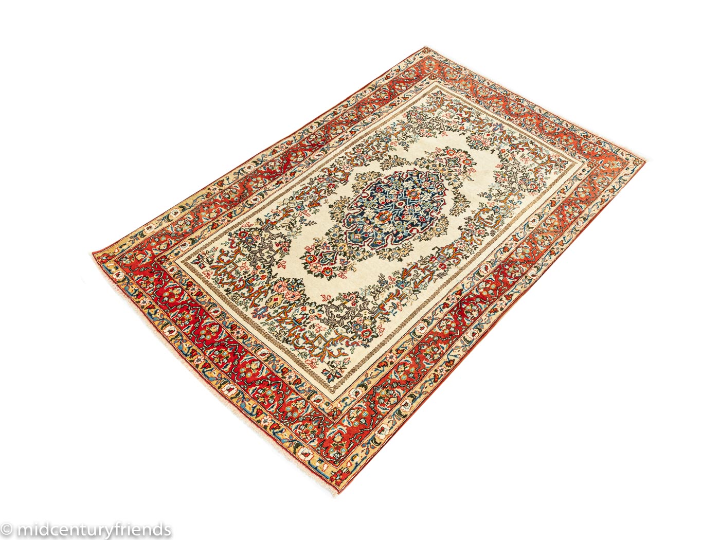 1960er Jahre Ghom Teppich, 135 x 219