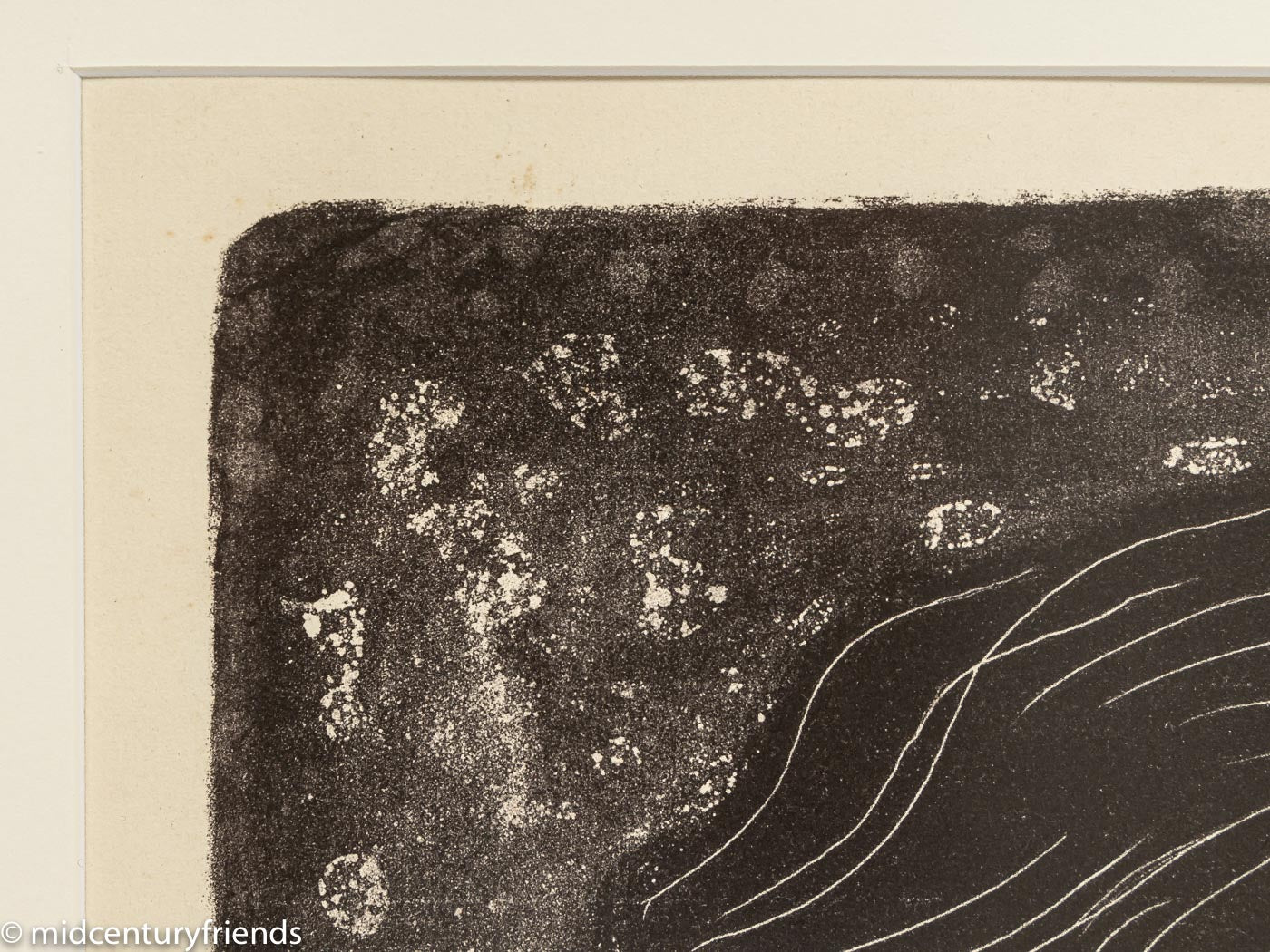 Blumenmädchen, S/W Lithographie auf Papier, 63 x 73 cm