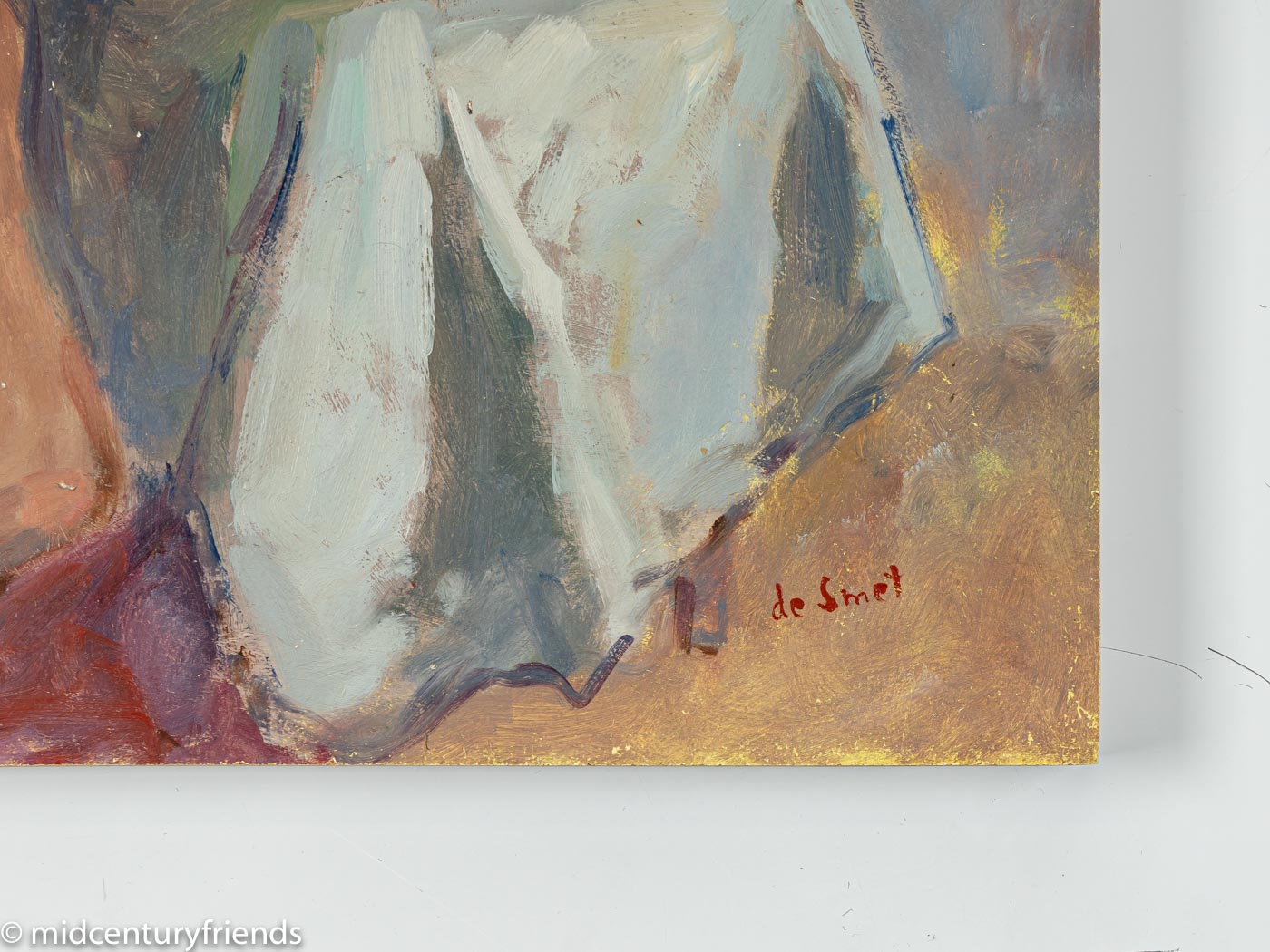 Sitzender Frauenakt, Öl auf Platte, 39 x 49 cm