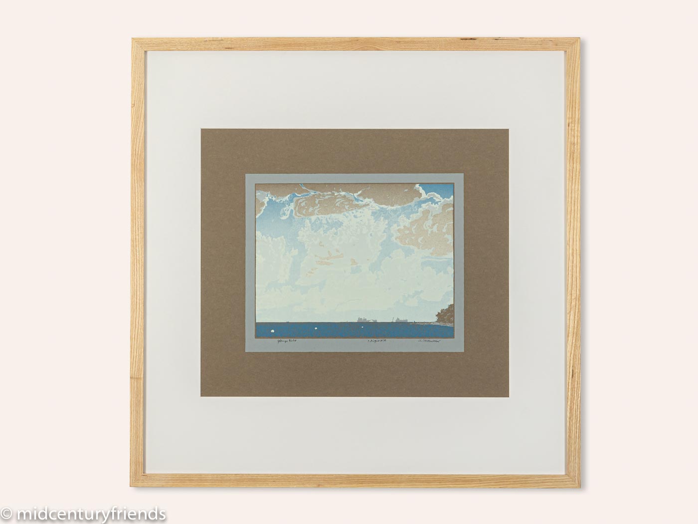 Geltringer Bucht, Farbserigraphie auf Papier, 67 x 67 cm