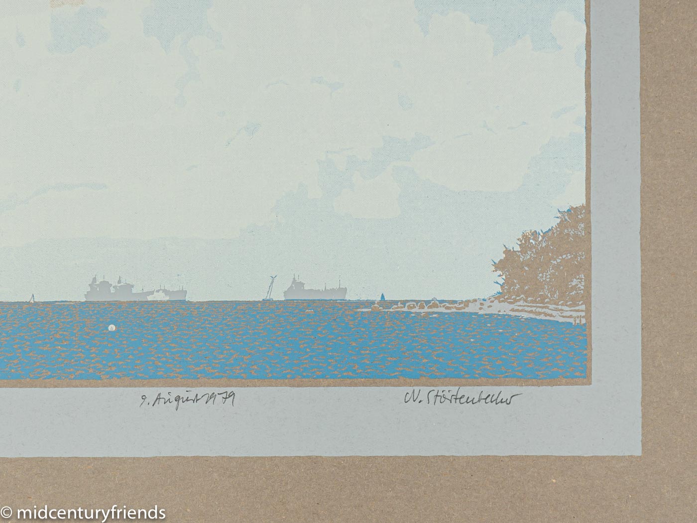 Geltringer Bucht, Farbserigraphie auf Papier, 67 x 67 cm