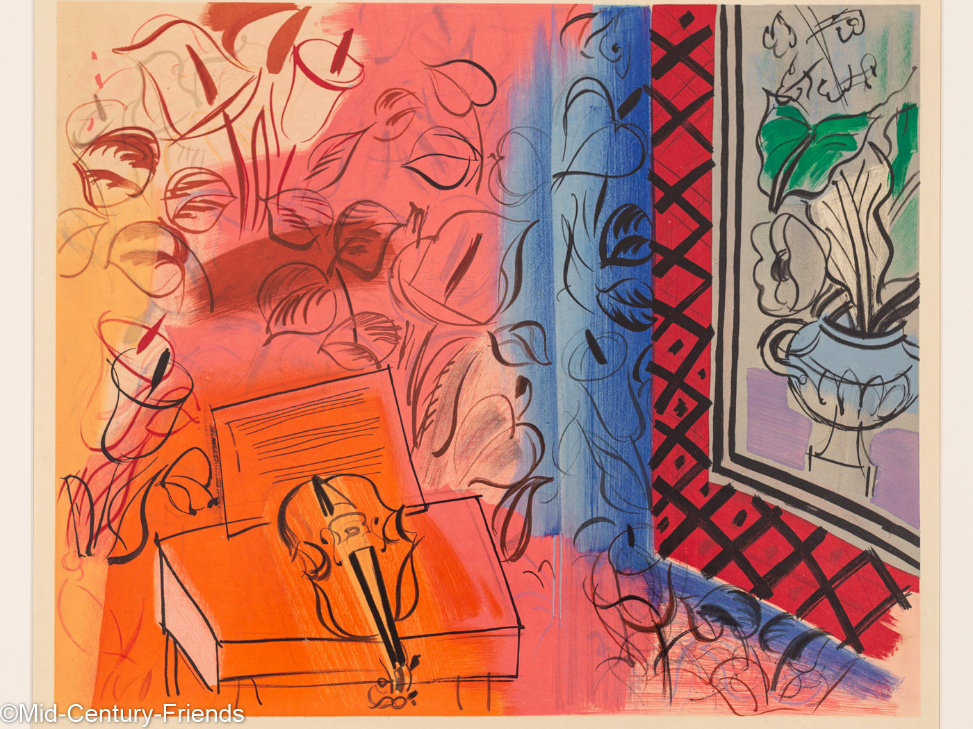Raoul Dufy, Lithographie Ausstellungsposter, 75 x 91 cm
